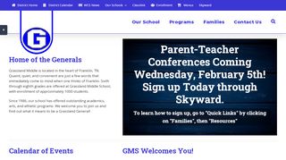 
                            5. Home | Grassland Middle School - Williamson County Schools - Grasslands Parent Portal