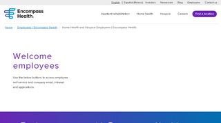 
                            4. Home Health and Hospice Employees | Encompass Health - Encompass Employee Email Portal