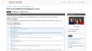 
                            7. Home - How To Use EBSCOhost Databases - LibGuides at ... - Ebscohost Student Research Center Portal