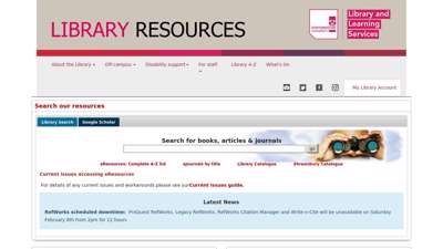 
                            6. Home - Library Resources - Staffordshire University