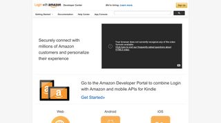 
                            2. Home - Login with Amazon Developer Center - Developer Amazon Com Portal