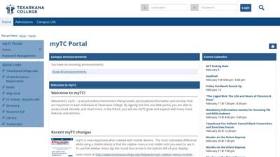 
                            7. Home myTC Portal - Texarkana College
