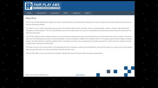
                            2. Home Page - Fair Play Athlete Management Systems - Athlete Management System Portal
