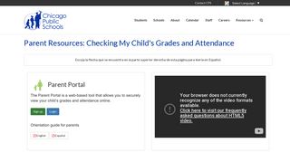 
                            6. Home : Parent Resources: Checking My Child's Grades ... - CPS - First Class Cps Student Portal