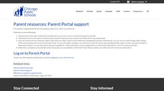 
Home : Parent resources: Parent Portal support - CPS  

