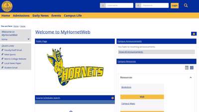 Home  Welcome to MyHornetWeb