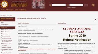 
                            1. Home | Welcome to the Wildcat Web! - Bcu Student Portal