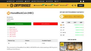 
                            8. HomeBlockCoin (HBC) - Cryptoverze - Homeblockcoin Portal