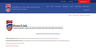 
                            7. Homelink / Homelink - Roseville Joint Union High School District - Homelink Parent Portal