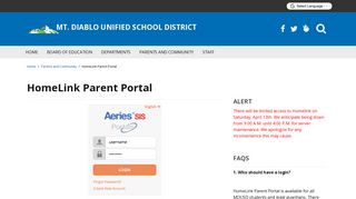 
                            1. HomeLink Parent Portal - Mt. Diablo Unified School District - Homelink Parent Portal