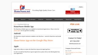 
                            4. HomeNurse Mobile App | HomeNurse.Net - Homenurse Psa Portal