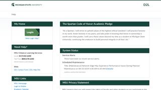 
                            7. Homepage - Michigan State University - D2l Student Portal