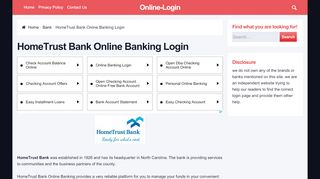 
                            6. HomeTrust Bank Online Banking Login - Online-Login - Hometrust Bank Online Portal