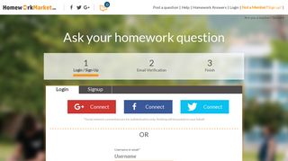 
                            4. Homework Market login - Homeworks Portal