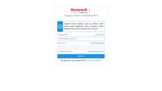 
                            1. Honeywell Login - Honeywell Supplier Portal