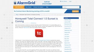 
                            7. Honeywell Total Connect 1.0 Sunset is Coming - Alarm Grid - Total Connect 1.0 Portal
