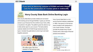 
Horry County State Bank Online Banking Login - CC Bank
