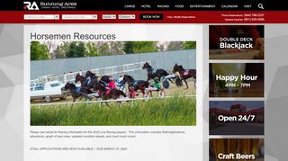 Horsemen Resources | Running Aces Casino, Hotel ... - Running Aces Portal