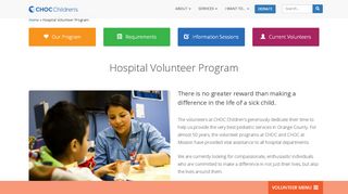 
                            3. Hospital Volunteer Program - CHOC Children's - Choc Volunteer Portal