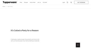 
                            1. Host a Party | Tupperware - Empower Tupperware Portal
