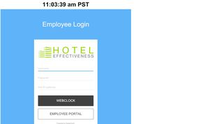 
                            5. Hotel Effectiveness Webclock PT - Hotel Effectiveness Portal