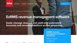 
Hotel revenue management | EzRMS hospitality software | Infor
