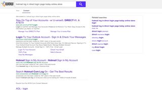 
                            5. hotmail log in direct login page today online store - WOW.com ... - Hotmail Direct Portal