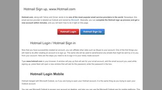 
                            4. Hotmail Login, Hotmail Sign up, Hotmail.com - Scalar - Hotmail Direct Portal