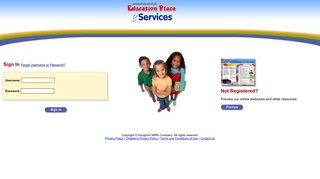 
                            2. Houghton Mifflin School Division's eServices - Eduplace Com Eservices Portal