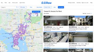 
Houses For Rent in Tampa FL - 413 Homes | Zillow  
