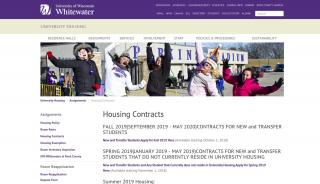 
                            3. Housing Contracts | University of Wisconsin ... - UW-Whitewater - Uww Housing Portal