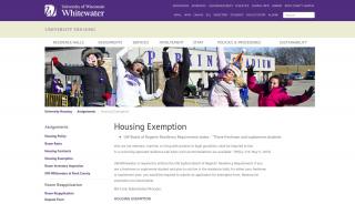 
                            7. Housing Exemption | University of Wisconsin ... - UW-Whitewater - Uww Housing Portal