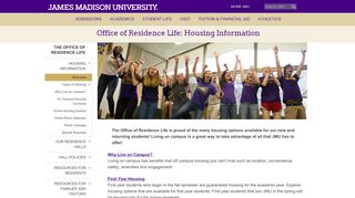 
                            5. Housing Information - James Madison University - Jmu Housing Portal
