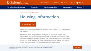 
                            4. Housing Information | Salem State University - Salem State Housing Portal