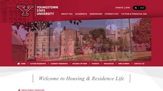 Housing & Residence Life | Youngstown State University - YSU.edu - Ysu Housing Portal