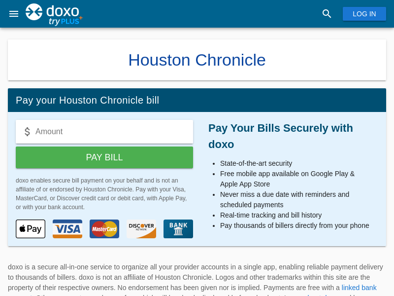 
                            9. Houston Chronicle | Pay Your Bill Online | doxo.com