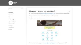 
                            1. How can I access my programs? - Get the Guy Support Center - Get The Guy Member Login