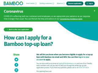 
                            4. How can I apply for a Bamboo top up loan? | Bamboo Loans