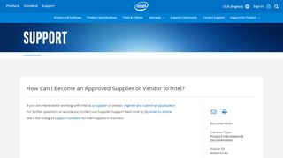 
                            5. How Can I Become an Approved Supplier or Vendor to Intel? - Intel Supplier Portal