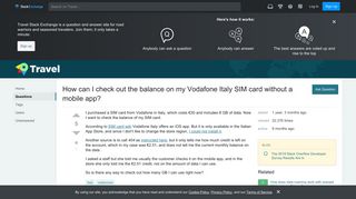 
                            5. How can I check out the balance on my Vodafone Italy SIM card ... - Vodafone Italy Portal