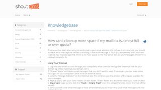 
                            8. How can I cleanup more space if my mailbox is almost full or ... - Netfirms Webmail Portal Free