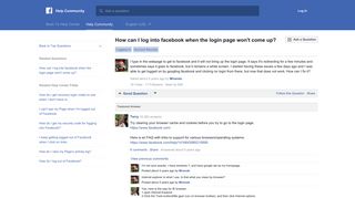 
                            6. How can I log into facebook when the login page won't come ... - Facebook Portal Internet Explorer Cannot Display The Webpage