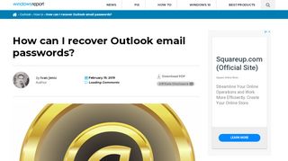 
How can I recover Outlook email passwords? - Windows Report  
