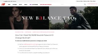 
                            7. How Can I Reset My myNB Rewards Password or Change My ... - New Balance Rewards Portal