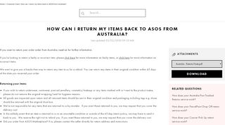 
                            3. How can I return my items back to ASOS from Australia? - Asos Australia Portal