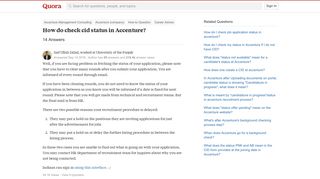 How do check cid status in Accenture? - Quora - Email Accenture Portal Page
