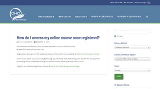 
                            8. How do I access my online course once registered? | CHC ... - Https Lms 360training Com Lms Login Do