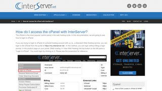 
                            8. How do I access the cPanel with InterServer? - Interserver Tips - Interserver Portal