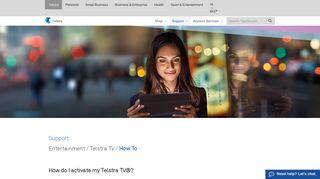 
                            2. How do I activate my Telstra TV®? - Support - Telstra - Telstra Tv Portal