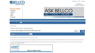 
                            7. How do I add my Bellco Credit Card to Mint.com's site? - Https Www Ezcardinfo Com Portal Aspx